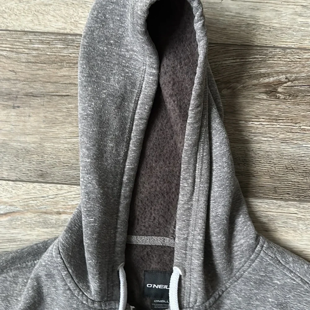 O'Neill jacket gray sweat jacket hooded size Medium Athleisure Fleece lined - Picture 4 of 10